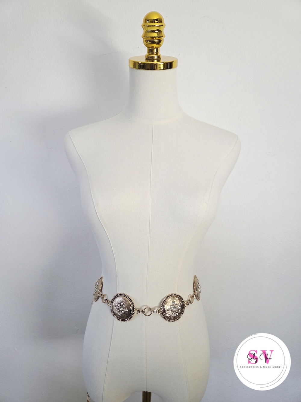 Gold Coin Link Waist Chain Belt